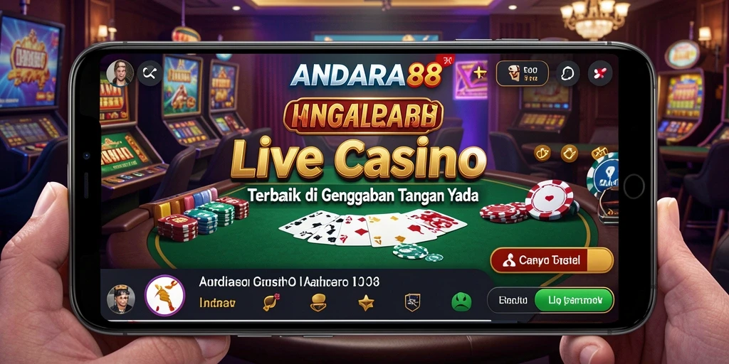 Tampilan gameplay Live Casino yang memukau di ANDARA88.