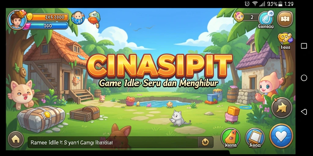 Tampilan gameplay CINASIPIT yang menarik dan penuh warna.