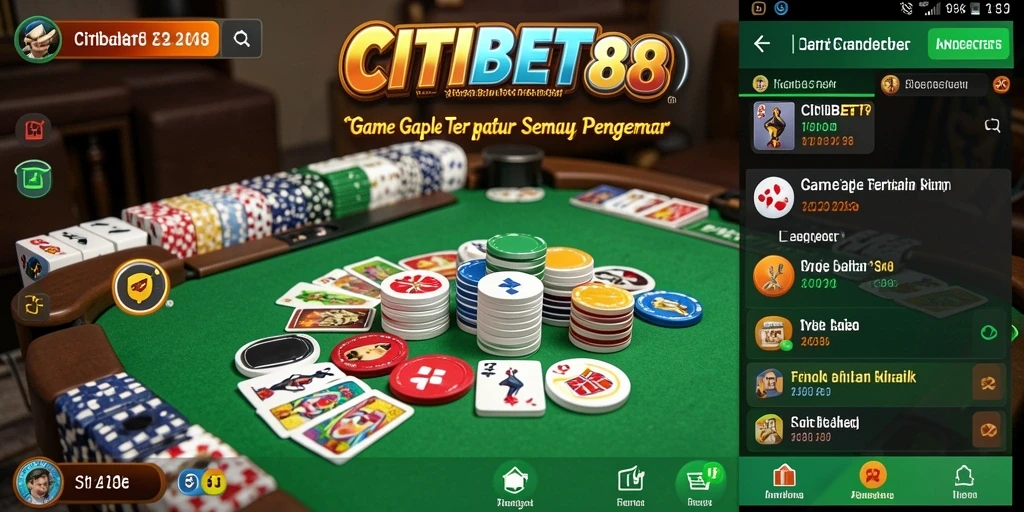 Tampilan gameplay Gaple yang seru dan kompetitif di CITIBET88.