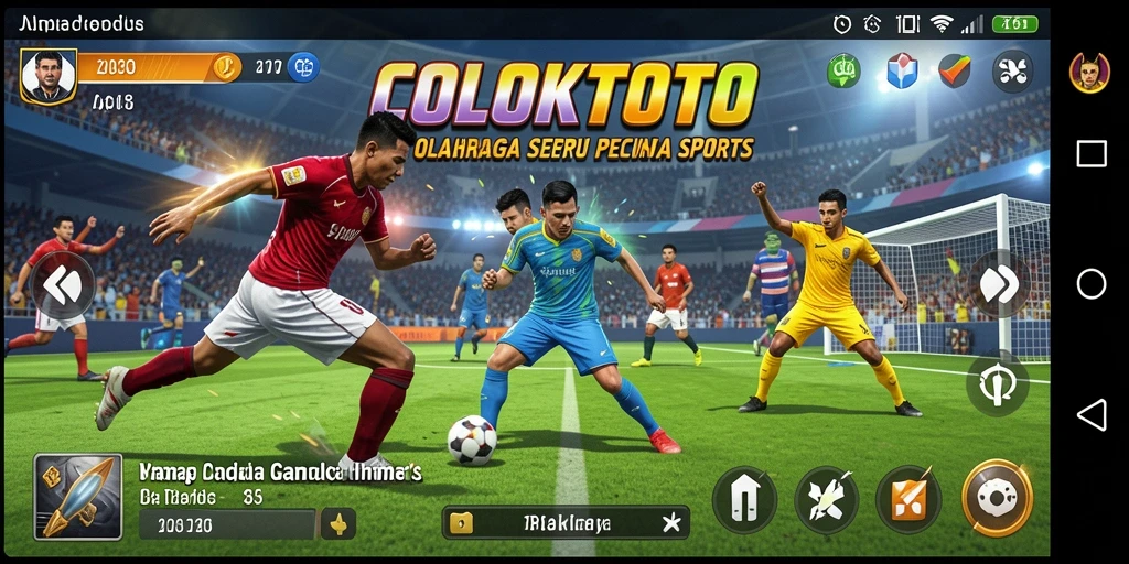 Screenshot utama COLOKTOTO menunjukkan momen seru gameplay olahraga.