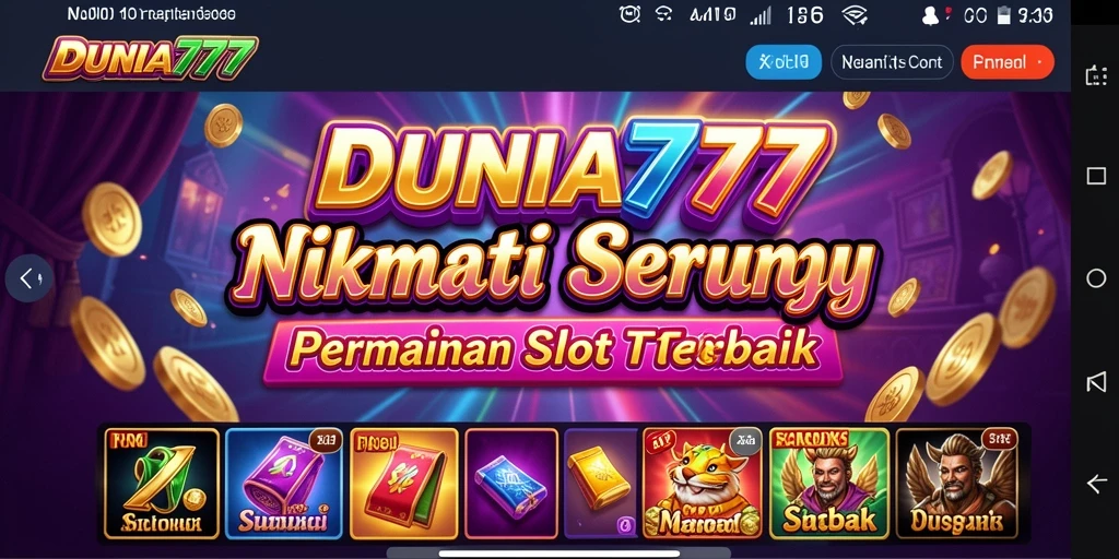 Tampilan menarik gameplay Slot DUNIA777 yang menggembirakan.