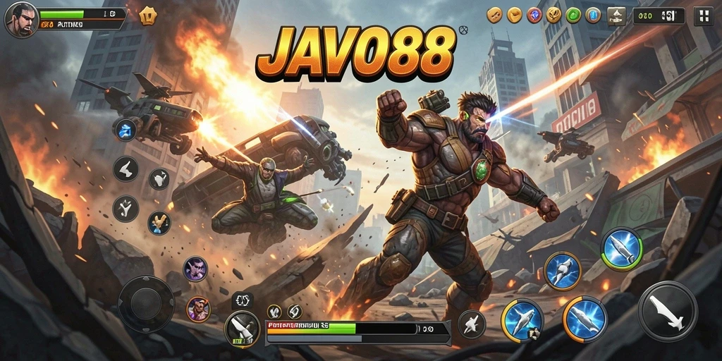 Tampilan aksi seru dalam gameplay JAVO88 yang memukau.