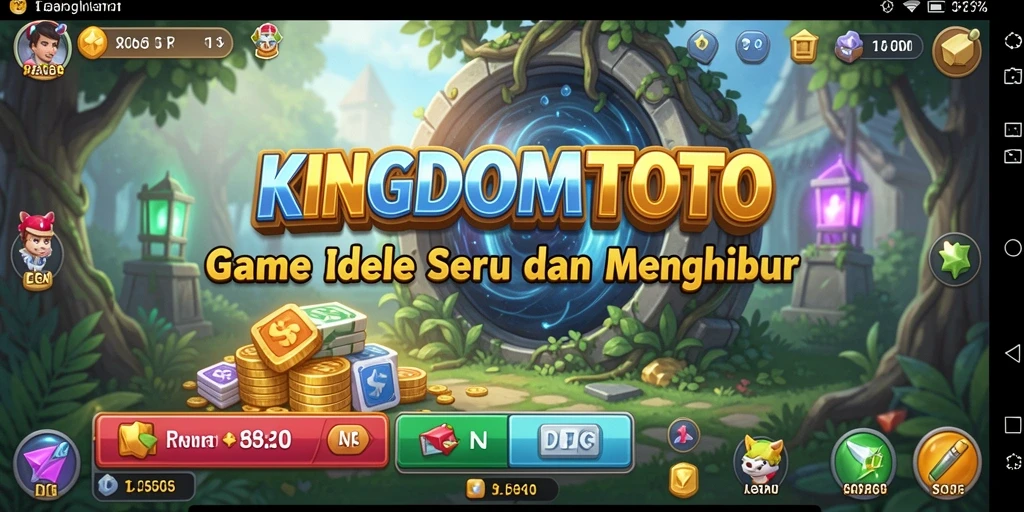 Tangkapan layar gameplay KINGDOMTOTO yang menunjukkan aksi menarik dan pengelolaan kerajaan.