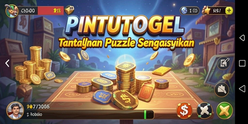 Tampilan gameplay seru PINTUTOGEL yang penuh dengan tantangan puzzle.