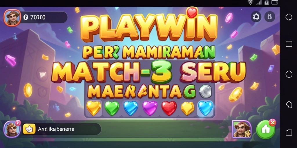 Tampilan screenshot dari gameplay seru di PLAYWIN Match-3.